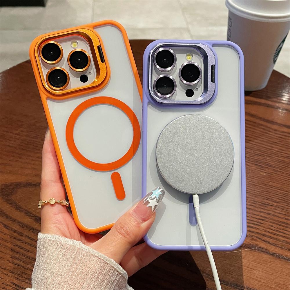 Магнитный держатель для камеры, прозрачный, для iPhone 15, 14, 13, 12, 11 Pro Max Plus, для крепления объектива Magsafe, противоударный чехол Funda