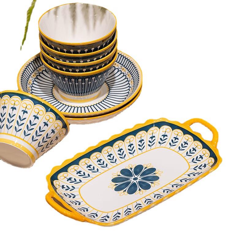 KANGMO 16-Piece Ceramic Dinnerware Set