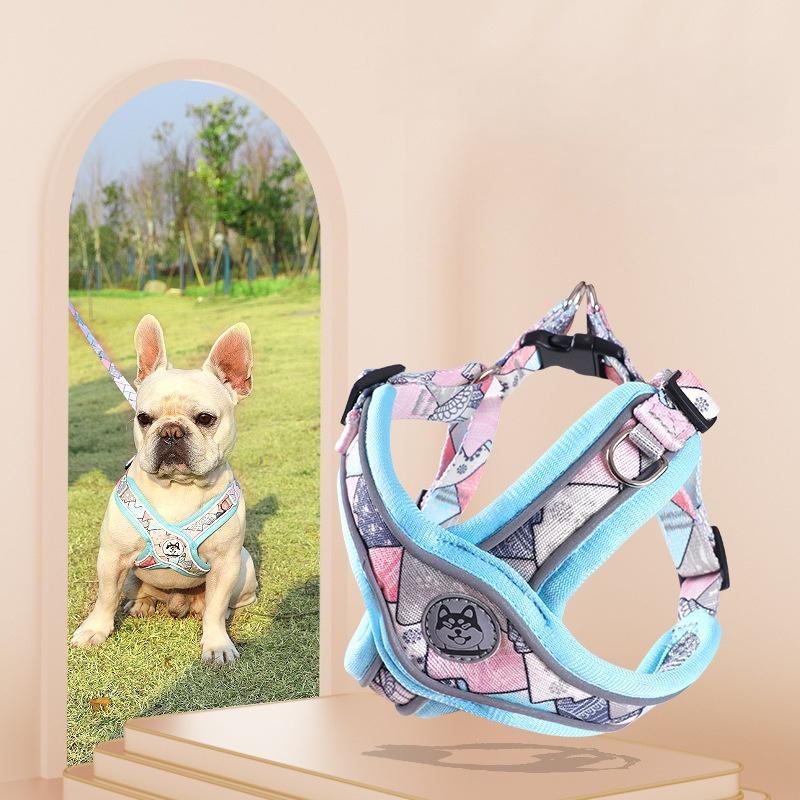 Durability Pet No-Pull Training Harness with Secure Clasp High Visibility Reflective Vest Dog Harness Leash Set
