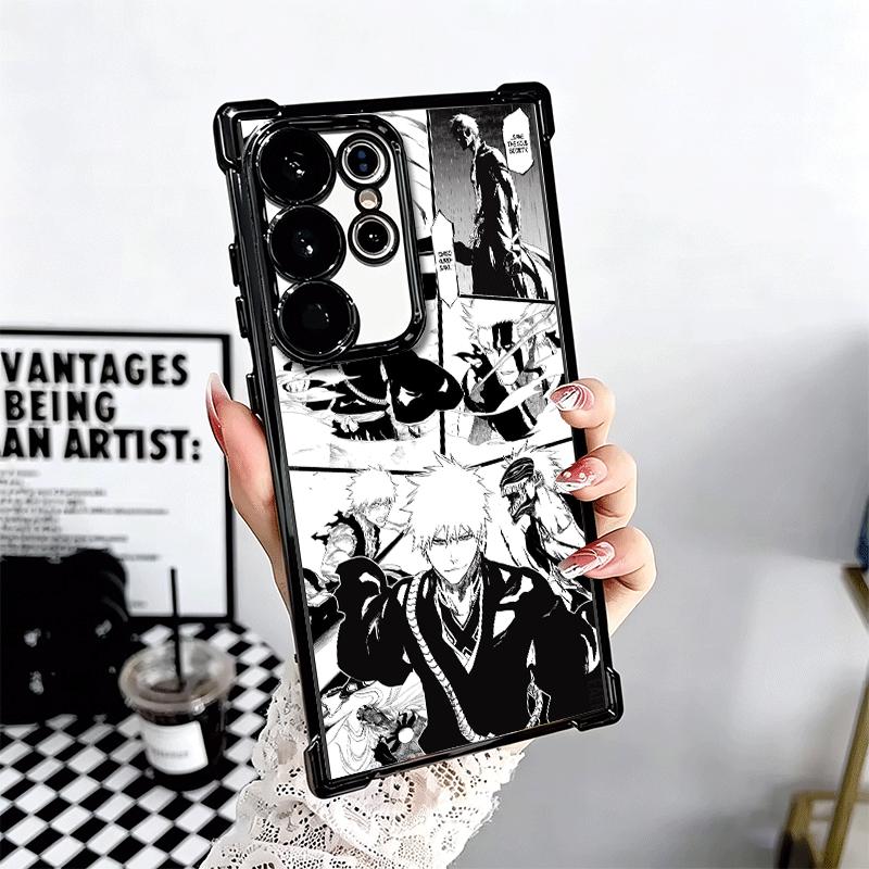 Bleach Anime Ichigo Kenpachi Plating Phone Case For Samsung Galaxy S24 S25 FE S26 Edge S23 Ultra S22 S21 Plus S20 Anti-Fall Aira