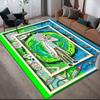 Rick Home Sofa Decoration for Living Room & Bedroom, Non‑Slip Play Flannel Floor Mat for Game Room