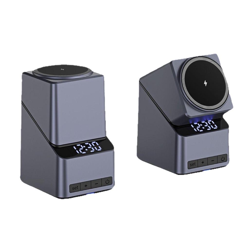 Магнитное беспроводное зарядное устройство 4-в-1 с автоматическим поворотом для устройств Apple, база 15 Вт