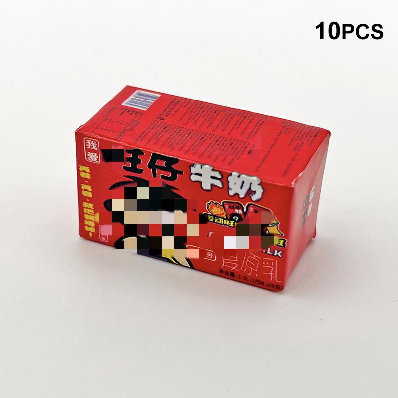 8/10 шт. миниатюрный кукольный домик имитация ящика для молока супермаркет магазин еды мини-коробка для напитков для кукольных аксессуаров игрушка