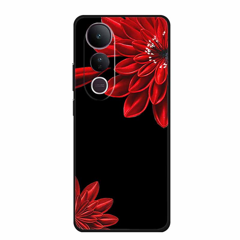 Чехол для телефона Vivo V50 Lite V 50 lite Чехол Милый Мультяшный Черный Силиконовый Мягкий Задний Чехол Для Vivo V50 Lite 5G 4G Чехол V50lite
