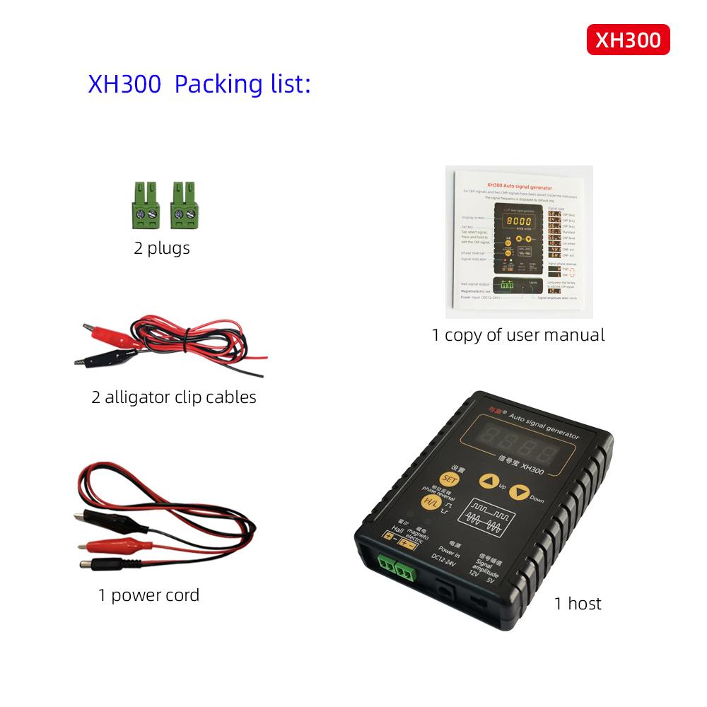 Auto Signal Generator XH300 XH-2 Vehicle Hall Sensor Crankshaft Position Sensor Simulator Car Repair Tool 1Hz to 8KHz Output