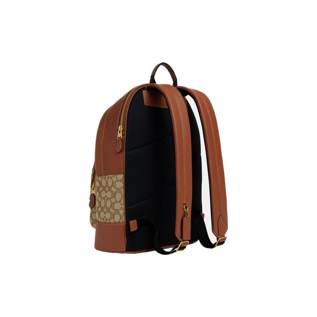 Coach Рюкзак унисекс X Disney Collaboration Classic Monogram с принтом Микки, на молнии, из ткани и кожи, большой, цвет хаки-коричневый CL950-B4KM