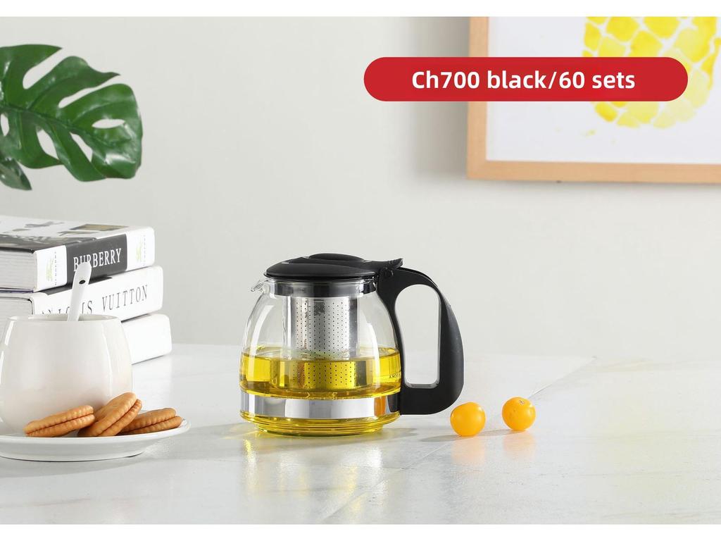 Чайник из термостойкого стекла большой емкости с фильтром для чая Кунг-фу