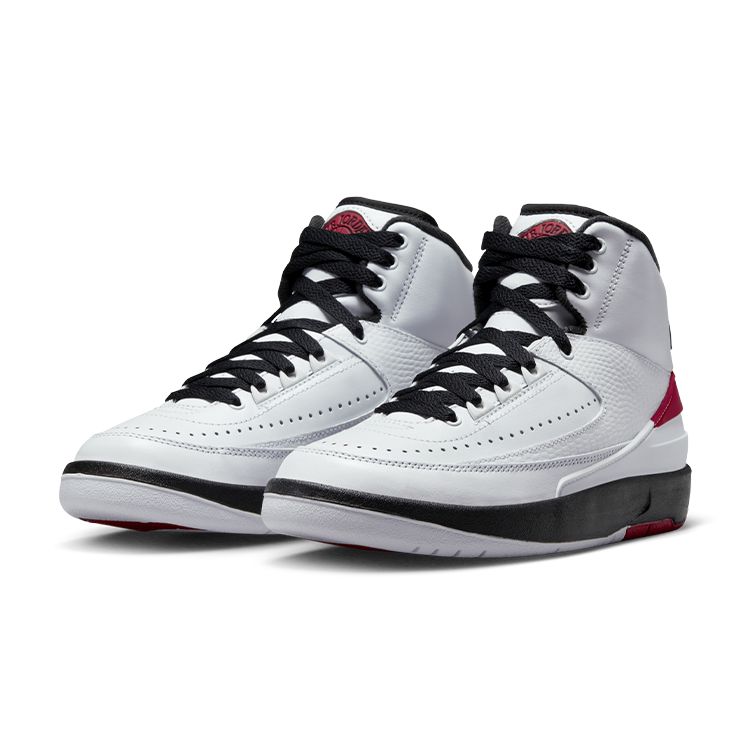 Детские кроссовки Air Jordan 2 Retro GS Chicago 2022 Белый Черный Varsity-Red DX2591-106