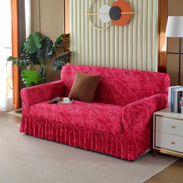 Юбка с рюшами, чехлы для диванов для гостиной, чехлы для диванов с принтом, чехлы для диванов, противоскользящие моющиеся диванные полотенца, диванные подушки