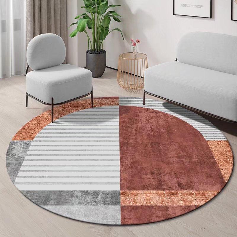 Круглый ковер Nordic Living Room Light Luxury Carpet Home Bedroom Cradle Swivel Chair Anti Dirty Simple Study Room