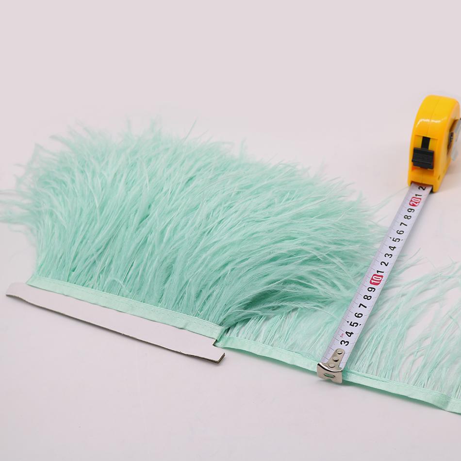 Перо 1 метр Цветные Натуральные Страусиные Перья Бахрома Отделка 8-10 см 10-15 см Лента Перья для Волос для Одежды Свадебный Декор Швейная Отделка