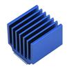 10 шт. алюминиевый радиатор для драйвера шагового двигателя с охлаждающим ребер с клеем для 3D-принтера синего цвета