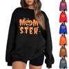 Women's Halloween Print Pullover Round Neck Drop Shoulder Long Sleeved Blouse