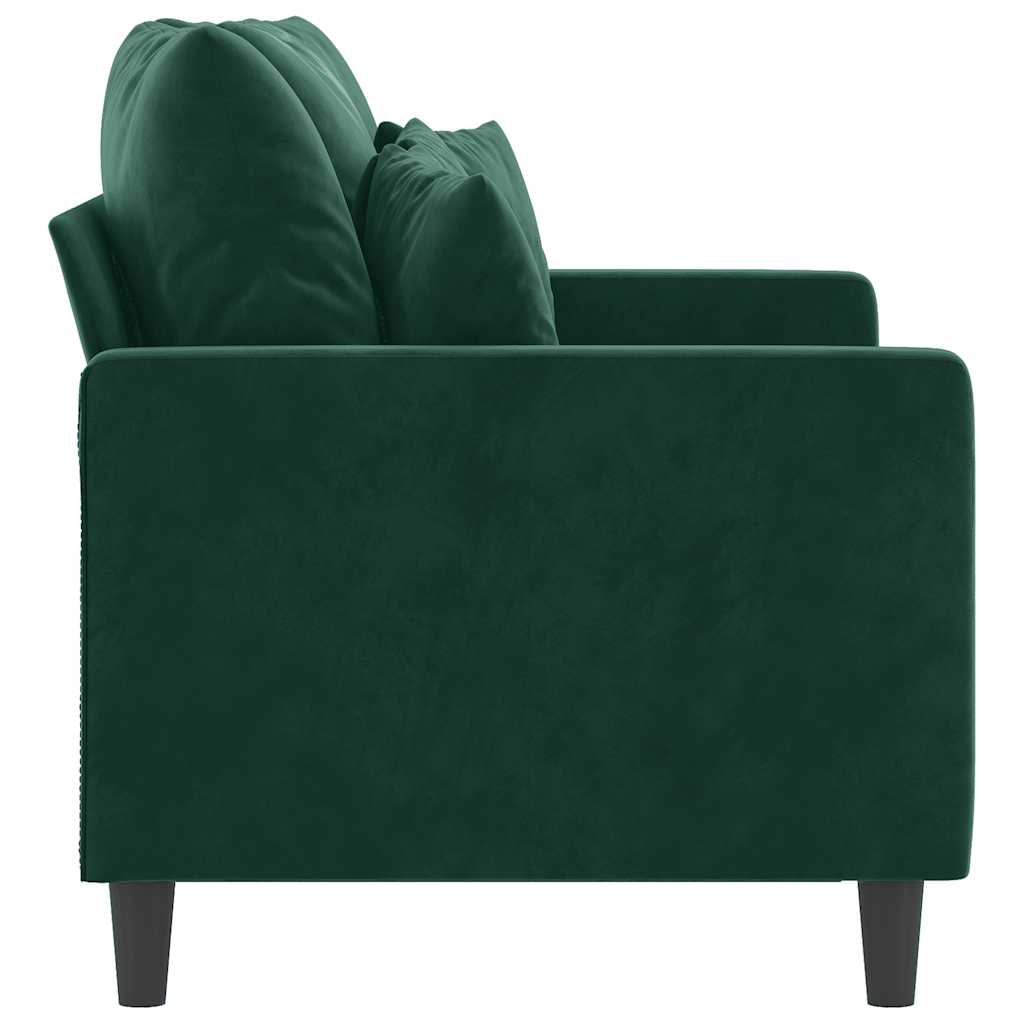 2 Seater Sofa Dark Green 120 cm Velvet
