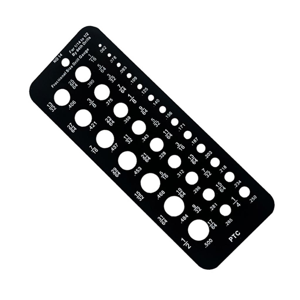 Metric/Inch Drill Bit Gauge Stainless Steel Fractional Drill Bit Size Gauge Measuring Tools 29 Holes Drill Bit Gauge