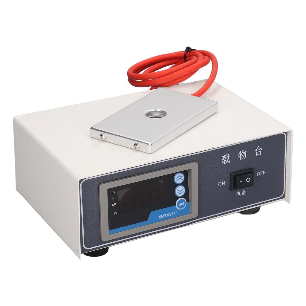 Микроскопический столик с контролем температуры 75 Вт, цифровой дисплей, постоянная температура, подогреватель слайдов