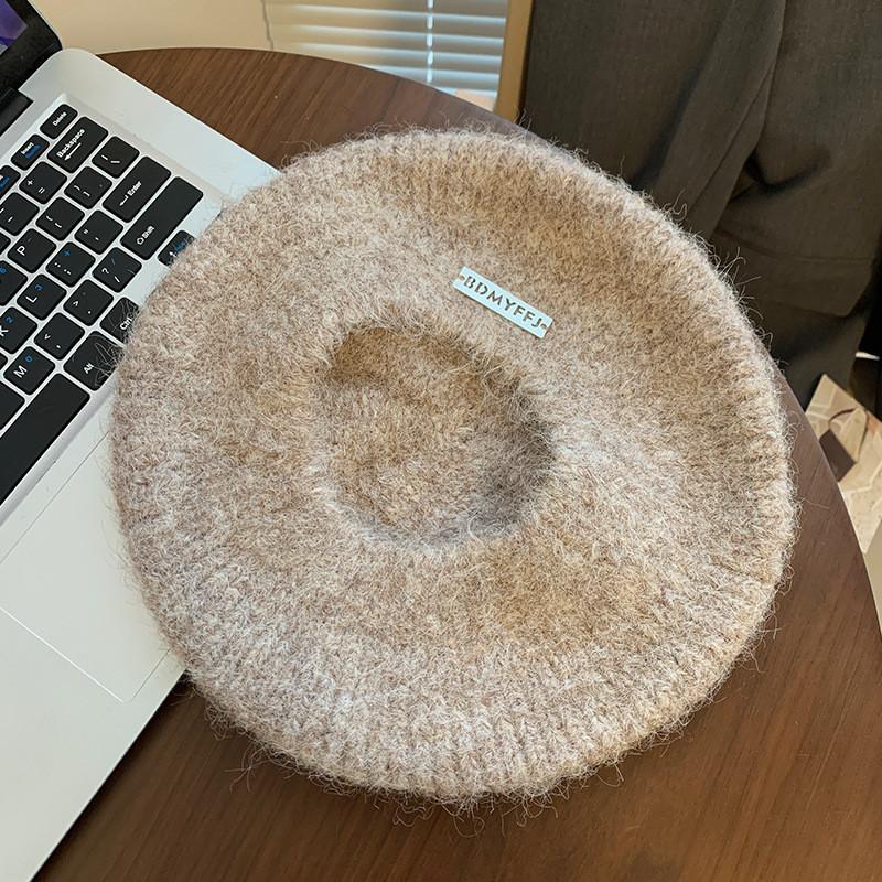 Берет Мохер Элегантный Для Женщин Стильная Зимняя Теплота Шляпа Большого Размера