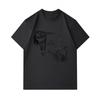 Men's 100% Cotton Short Sleeve O-Neck T-shirt, Creative Hand Gesture One Eye Weird Art Print Casual Comfortable Lightweight Daily Wear Graphic Tee for