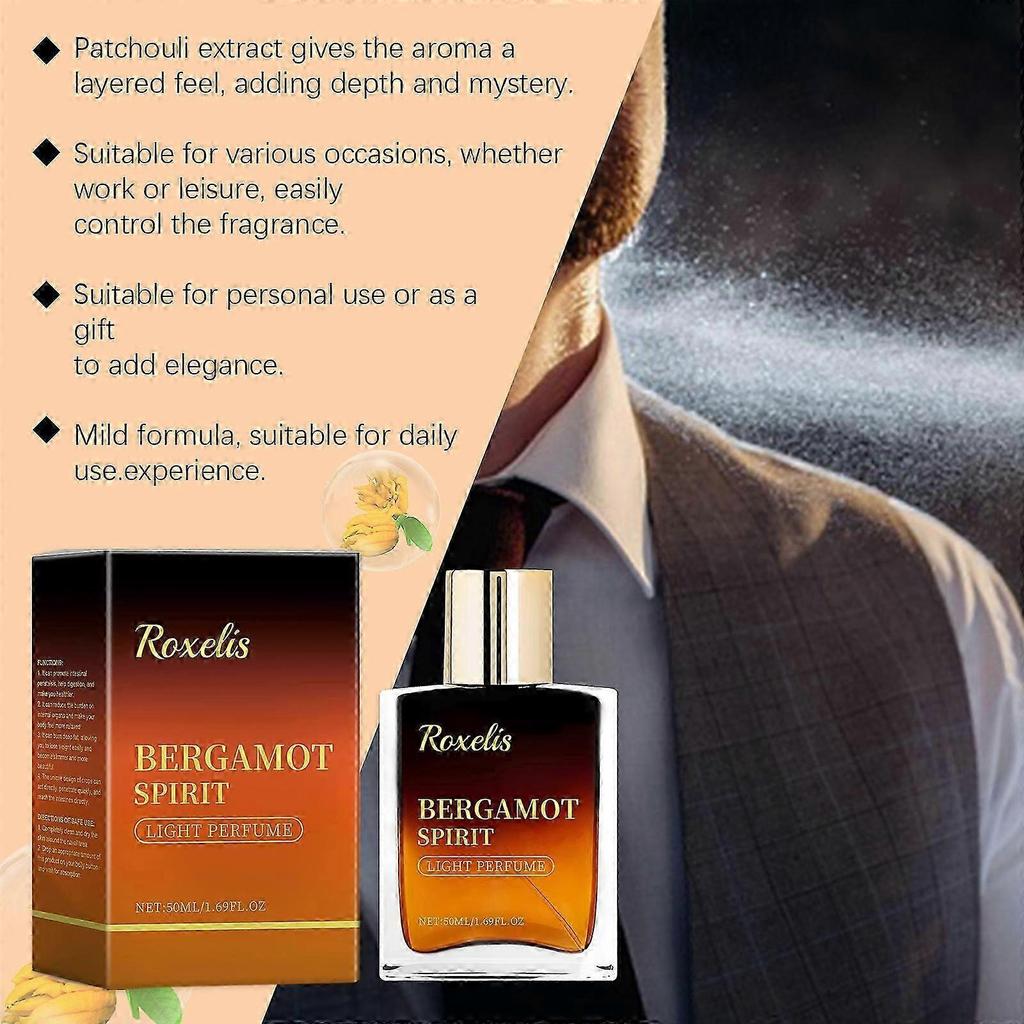 Bergamot Charm Perfume - Long-Lasting Fresh Citrus, Elegant & Spicy Scent, 50ml