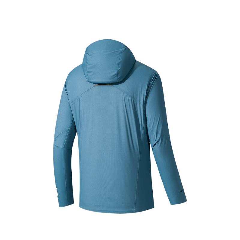 Anta Champion Outdoor Series Однотонная толстовка с капюшоном на молнии Повседневная Универсальная ветровка Унисекс Верхняя одежда Попугайно-синий 172520602-4