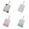 Transparent Star Student Card Cover With Keychain ID Card Holders  Idol Card