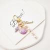 2PCS Pearl Tassel Pearl Tassel Keyring Conch Shape Headphone Case Pendant  For Princess Girls