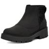 Leather Comfortable Slip-On Short Chelsea Boots Women Boots Black 1166758-BLK