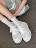Spot Thick-soled Heightening Little White Shoes Women's Spring 2025 New Small Woven Breathable Fashion Casual Board Shoes