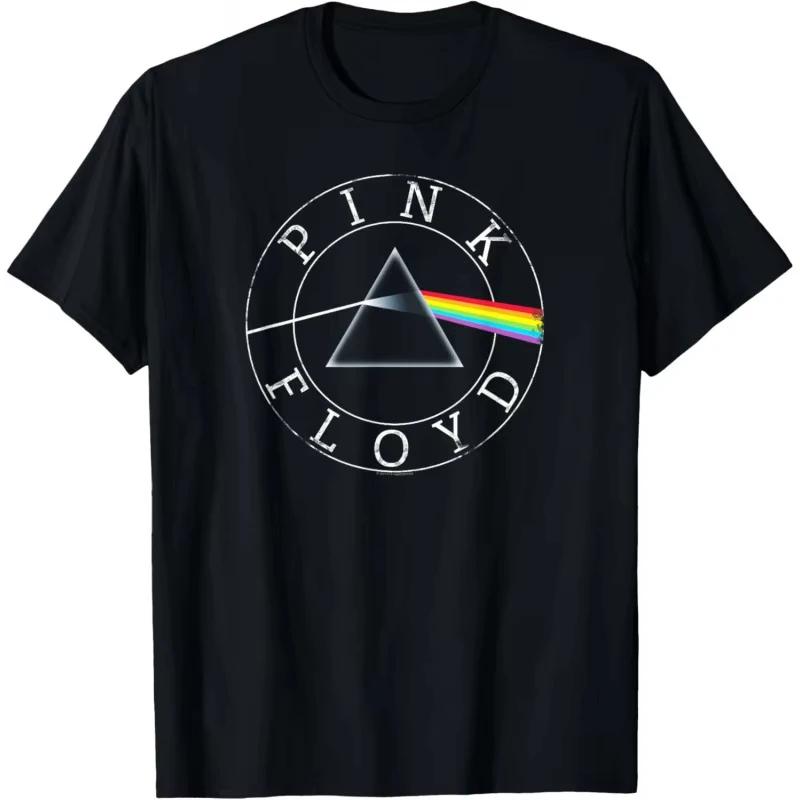 Футболка Pink Floyd Мягкая Дышащая Повседневная Удобная Оверсайз Длинный Рукав Круглый Вырез Принт Графический Принт Забавный Печатный Te