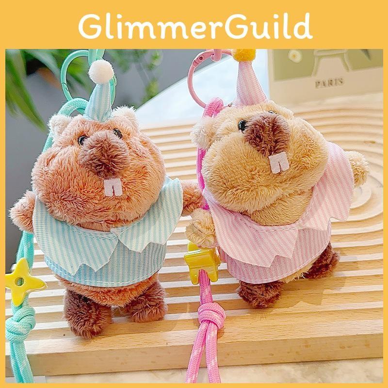 Clothes Wearing Groundhog Hats Cartoon Plush Keychain Daily Use Pendant Gifts
