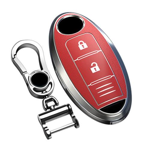 LETINGFAR Key Case for Nissan Smart Key Case Key Cover TPU Leather Pattern 2 Buttons Specially Designed for Nissan Suitable for NISSAN Serena/X-Trail/
