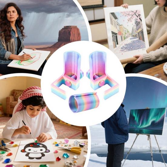 1 Набор Держатель для холста с алмазной вышивкой 3D-печатный набор для скролла холста Регулируемое кольцо-ролик для скролла холста для рисования по номерам, поделки