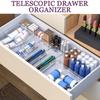 Прозрачный разделитель для ящика, коробка для хранения, свободно расширяемая и штабелируемая, настольная для организации мелочей, коробка с отсеками для хранения