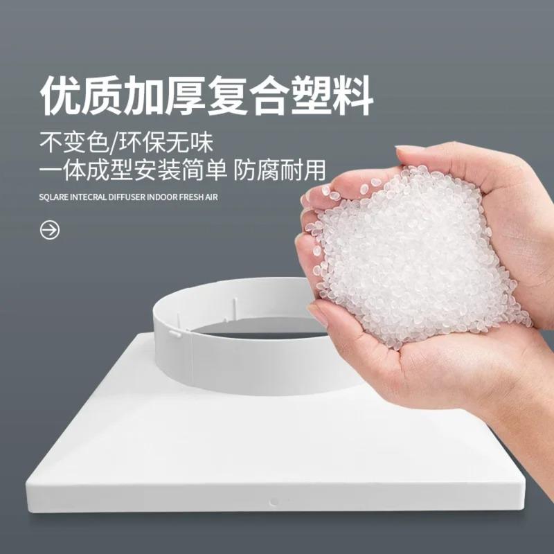 Air Conditioner Exhaust Hose Pipe Adapter Plastic Interface Connector Square To Round Air Duct Adapter 1PCS