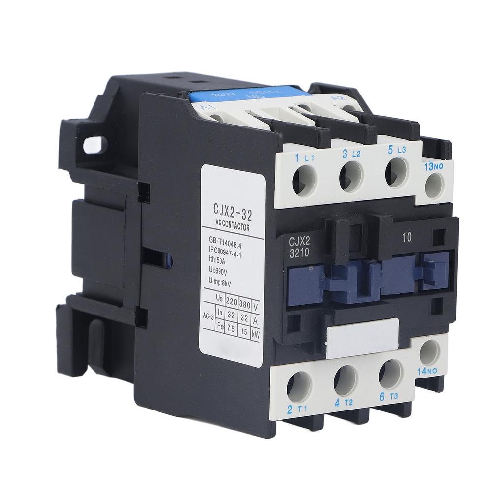 Контактор катушки переменного тока 220 В 32 А, нормально разомкнутый, силовой контактор, контакт из сплава серебра CJX2?3210