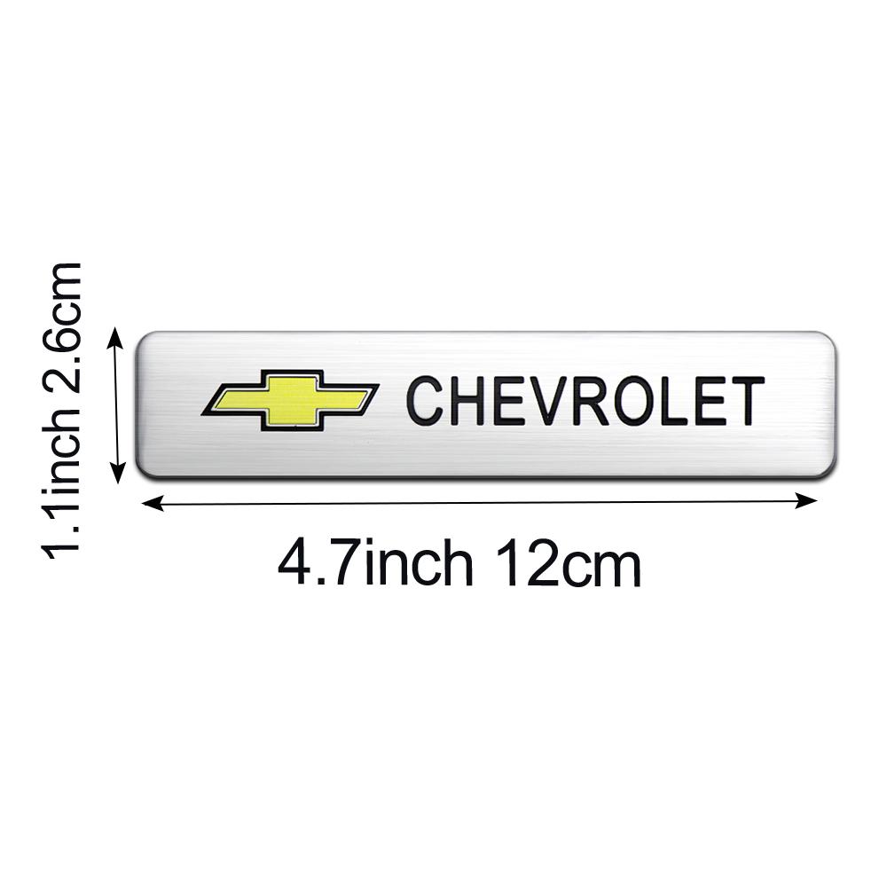 AABHM1 1/2Pcs 3D Aluminum Emblem Trunk Side Body Sticker For Chevrolet Cruze Lacetti Sonic Spark Sail Aveo Cobalt Malibu Captiva Camaro
