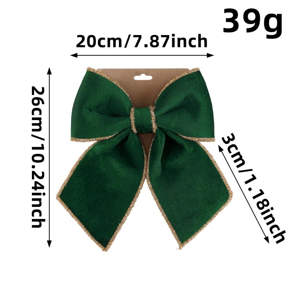 New Flannel Christmas Bow Tie Red Green Handcrafted Christmas Tree Decorations Wreath Bow Holiday Decoration