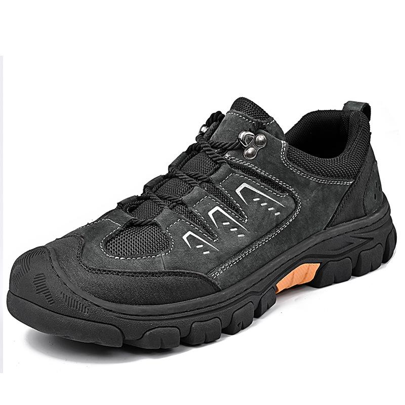 2025 Независимая станция Взрывная кожаная обувь для активного отдыха с инструментальной подошвой Мужские туфли с закрытым носком, нескользящие, с низким верхом, для пеших прогулок, повседневные