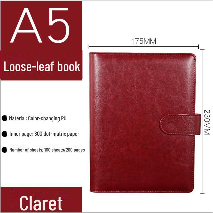 Блокнот формата А5 с кожаной обложкой премиум-класса и отрывными листами - толстый офисный блокнот формата В5