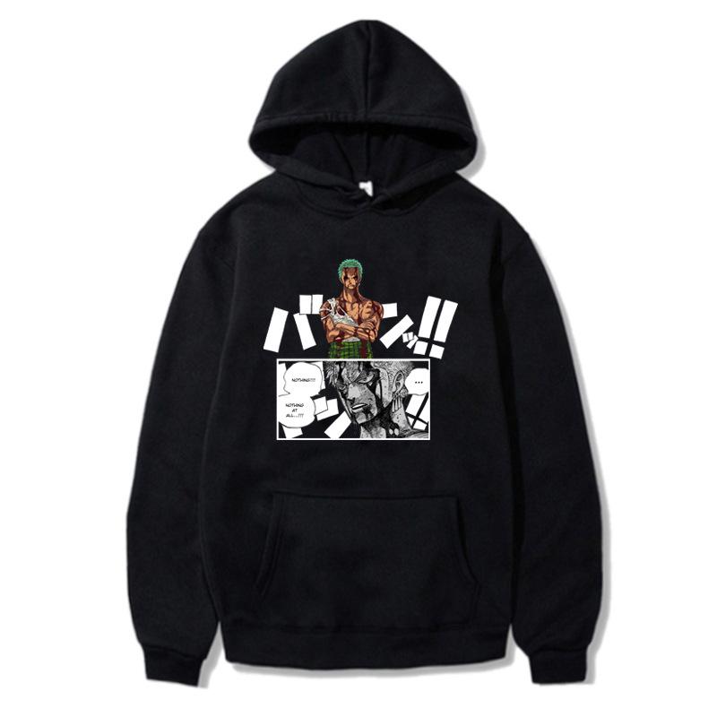 Luffy Print Five-Speed Hoodie - One Piece Anime Long-Sleeved Fleece