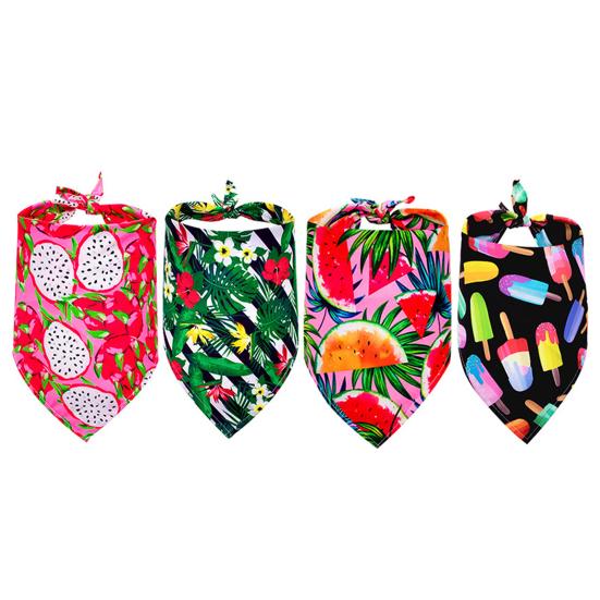 Бандана для собак в повседневном стиле с фруктовым принтом, треугольный шарф для питомца, нагрудник для собак