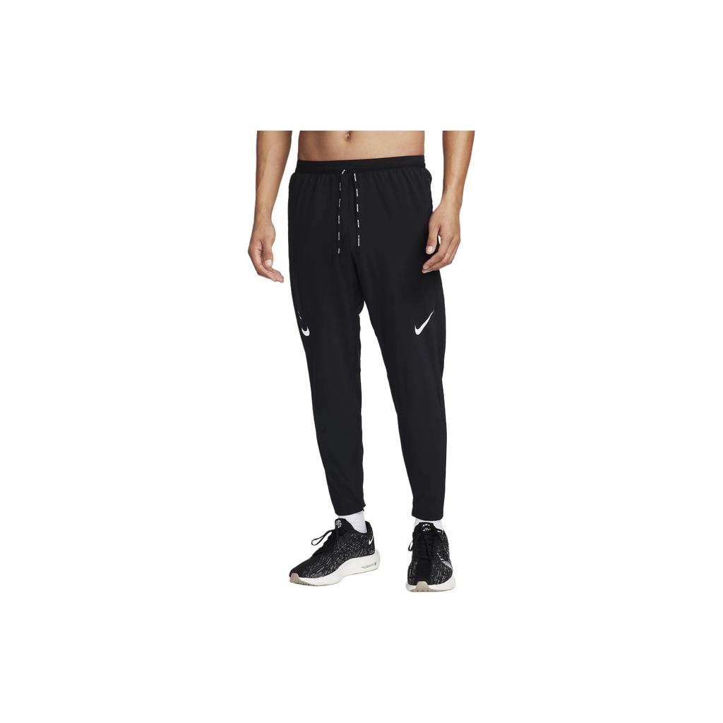 Nike Спортивные брюки Dri-Fit с принтом из нескольких логотипов, свободного кроя, с манжетами, мужские, черные FN3362-010