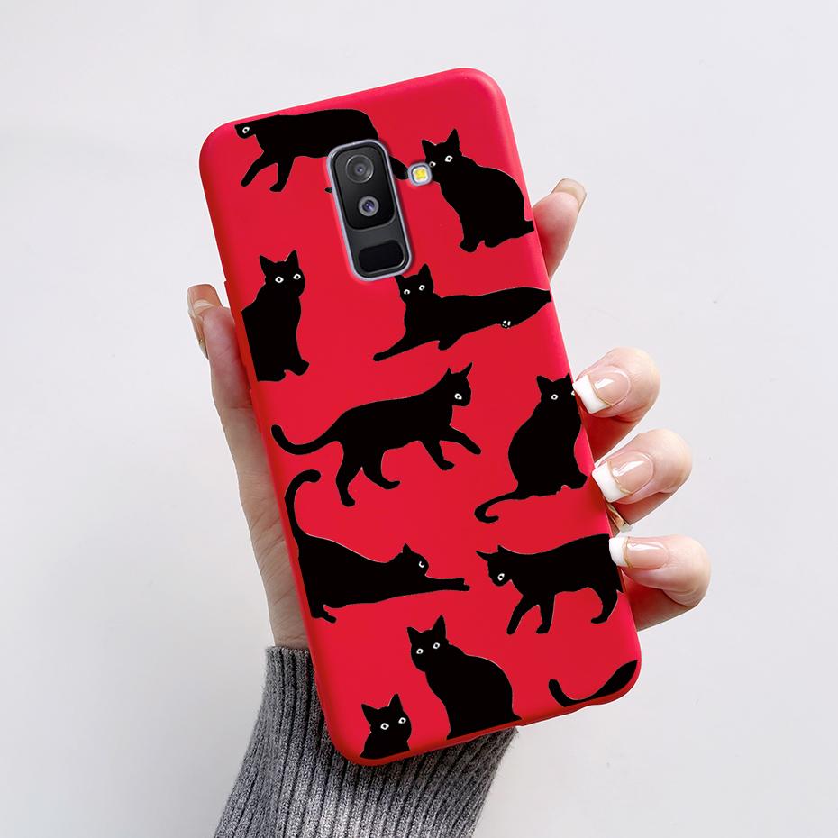 Крашеный чехол для Samsung Galaxy A6 plus Чехлы для Samsung A7 2018 A750 Чехлы для Samsung A9 2018 Милые мультяшные защитные чехлы