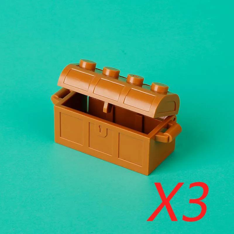 MOC Building Blocks Accessories Precious Gold Ore Silver Diamond Stash Pirate Map Coins Toy Model Mini Bricks ATM Gifts Toy K046