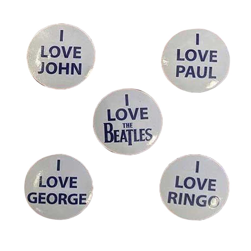 The Beatles I Love Badge (Pack of 5)