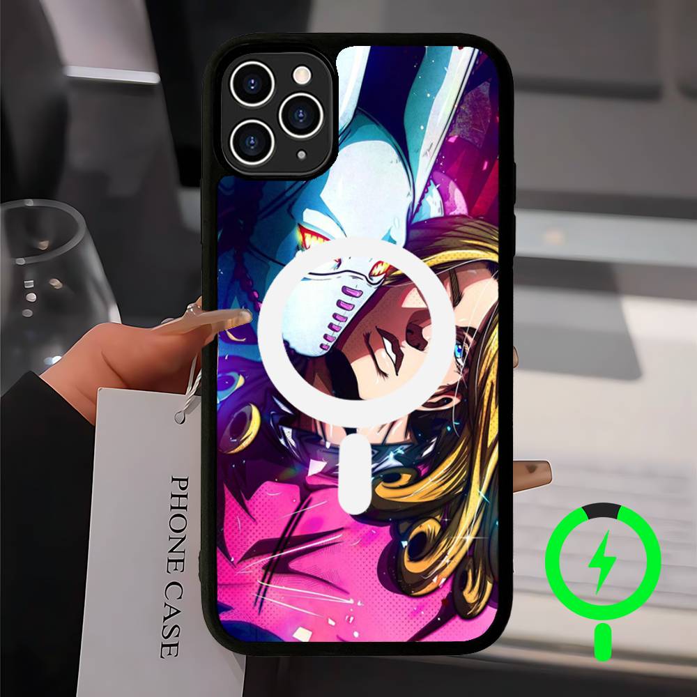 Аниме Jojo Bizarre Adventure Магнитный Матовый Чехол для Телефона Для IPhone 16 17 15 14 13 12 11 Для Magsafe Беспроводная Зарядка Обложка