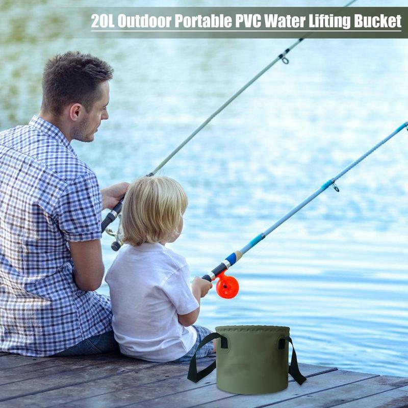 Складное ведро 20 л, ведро для стирки, многофункциональный контейнер с ручкой, легкий таз для стирки на открытом воздухе, садоводства