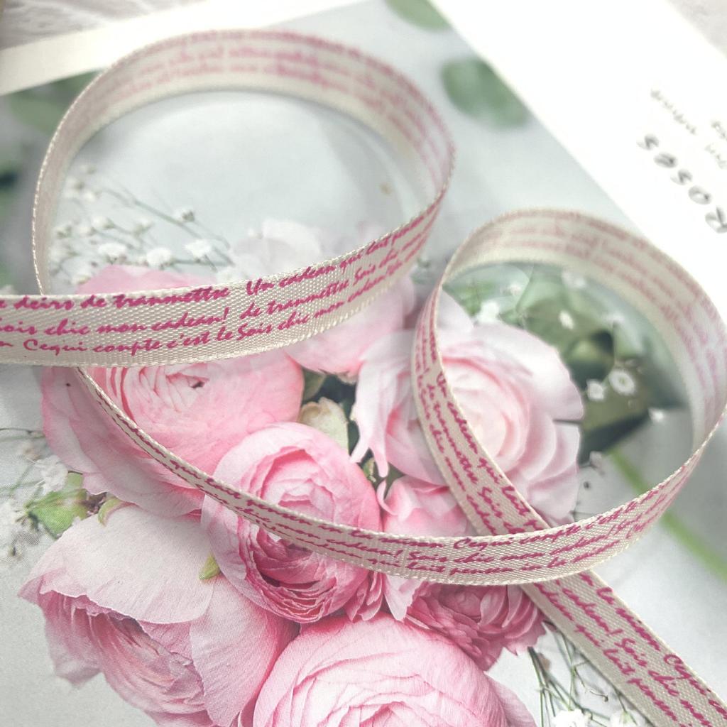 1 см полиэстеровая лента с печатными английскими буквами для самостоятельного изготовления аксессуаров для волос и подарков