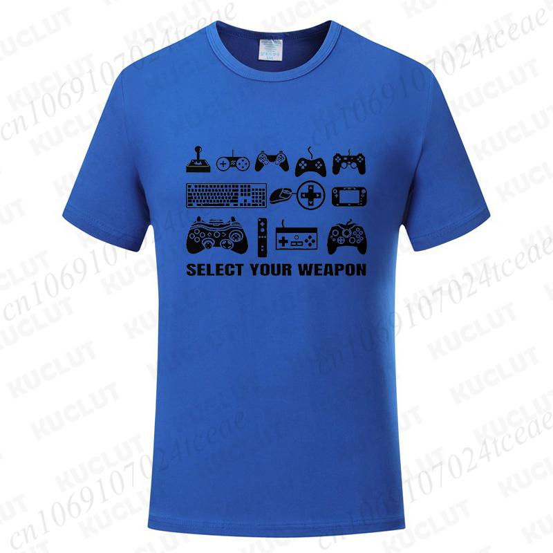 T Shirt for Unisex Clothing Fashion Gamer T Shirts Select Your Weapon Gamer Party Tee Dad Boy Gift Casual Oversized Clothes