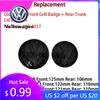For VW Volkswagen Jetta MK5 Golf 2PC Replacement Gloss Black Front Grill Badge + Rear Trunk Lid Emblem Logo for volkswagen Polo